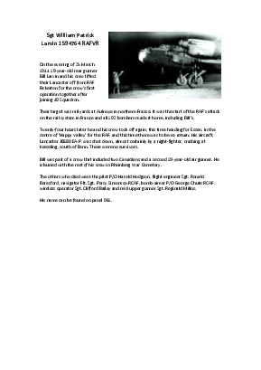 A preview of a PDF biography for Larvin, William Patrick